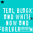 Teal background with repeated white text and scattered black and teal stars, showing no visible animation changes.