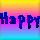 Pixelated 'Happy Easter' text in blue on gradient background with a cartoon character inside an egg-shaped frame.