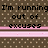Pixelated text on a brown checkered background with pink horizontal stripes, displaying 'I'm running out of excuses' and 'to talk to you'.