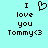 Pixelated text and heart symbol on cyan background, with one version showing a pixel-art heart replacing the 'I' character.