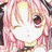 Pixelated anime-style character face with pink hair and large brown eyes on left, adjacent to black background with white text "Anime IM" and signature "cOw" on right.