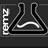 Black and white pixelated icon with 'FUTUR' text and a triangular shape containing a wavy line, displayed in a