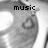 A grayscale animated icon shows a stylized heart shape with text changing from 'music' to 'is' and then to '<3'.