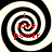 Four identical black-and-white spiral patterns arranged in a , each containing red text reading 'i love power' at the center