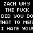 Pixelated white text on black background repeats angry message across multiple lines with identical layout.