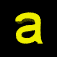Yellow 3D-rendered letters 'a' and 's' in various orientations on a black background, with some forms appearing as rolled or folded shapes.
