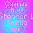 Pixelated text on a gradient background with repeated names and phrases in pink and blue hues.