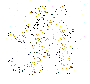 Animated sequence of a yellow cartoon dog with black spots walking left to right across gray background, transitioning from pixelated form to solid shape and back.