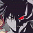 A 48x48 pixel buddy icon featuring a stylized anime character with dark hair and red eyes on the left, paired with "Anime IM" text in white pixelated font on a black background to the right.