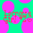 Pixelated text 'Lag' and 'Girl' in red with '26' in pink on a green background with pink circles.