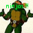 Pixelated green-clad character with orange headband and brown shell, giving thumbs-up gestures across three with varying green text overlays