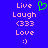 Blue background with pink text and symbols arranged in two , featuring a green pixelated heart icon above the left