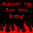 Red pixelated text and flames on black background, repeated twice side-by-side with no visible animation changes.