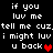 Pixelated text on black background with red heart symbols, arranged in two of repeated phrases