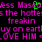 Pixelated text in bright pink and green on black background with repeated phrases.