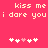 Pixelated text and heart symbols on a solid pink background with two identical side-by-side sections.