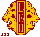 Animated sequence of a stylized lion head with vertical text, rotating through multiple angles against a gray background.