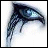 A 19-frame animated contact sheet showing a close-up of blue eyes with black tear-like streaks, displaying changing text across frames.