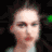 A woman with dark hair and red lips appears in showing animation changes from grayscale to color