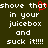 Pixelated text on dark green background with red heart symbol replacing 'o' in 'show', repeated twice side-by-side.