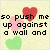 Pixelated text and heart shapes on a light background with visible animation changes between frames.