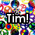four distinct pixel art icons featuring text and symbols on varied backgrounds