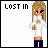 A 3x3 contact sheet of a pixel-art animated icon featuring a blonde girl in white shirt and blue pants, with changing text overlays across frames.