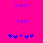 A bright pink background displays purple text and symbols in a static composition with two identical side-by-side arrangements.