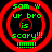 Four identical circular icons with red concentric rings and green text reading 'som w ur bro is scary!!!' on black background.