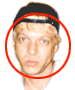 Four of a person wearing a black cap with red text, showing facial expression changes from neutral to smiling and mouth movements