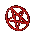 Red circular icon with a five-pointed star inside, transitioning from full star to fragmented and disappearing shapes across frames.