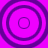 Four concentric circle patterns on a solid purple background, each with varying ring thicknesses and spacing.
