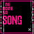 Six display pixelated text on black backgrounds with pink borders; each contains 'SONG' in large pink letters and smaller top text variations
