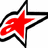 Red star with black outline and white inner border, partially overlapped by a red stylized 'S' shape on left side.