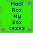 Green background with blue text and purple decorative elements arranged in a pattern