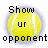 A tennis ball with 'Show ur opponent' text, a red heart with 'some LOVE', and a racket showing three 6-0 scores.