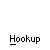 Pixelated yellow figure with white head holds green dollar bills and a silver microphone against gray background, text 'Hookup' below.