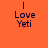 Four display 'I Love Yeti' text with varying background colors: orange, green, cyan, and green