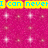 Pixelated text fragments on a pink sparkly background with yellow and green lettering, including "I can never," "seem to," "breath," "when ur," and "around! *ily*".