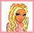 Pixel art contact sheet showing a blonde woman in a pink gown across multiple frames with text fragments "Dreaming," "of," and "Hollywood" on separate panels.