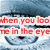 A pixelated image with red text overlays on a blue eye background and an anime-style character, split into four quadrants.