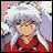 Pixelated anime-style character with white hair and red clothing on left, black background with silver text "Anime IM" and signature on right in a 2x1 contact sheet layout.