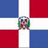 Static icon displays Dominican Republic flag with central coat of arms, blue and red quadrants separated by white cross.