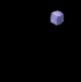 Animated sequence of a purple GameCube logo forming from scattered 3D blocks against black background, with text appearing below.