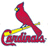 Red cardinal perched on yellow bat with 'Cardinals' text below, green 'Original Icons .com' text on dark background.
