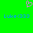 Green background with a pink pixelated heart symbol above two identical blue text strings reading 'Luke(333)'