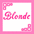Pixelated pink text on white backgrounds with corner decorations, showing three distinct states of a single animated icon.