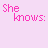 Pixelated text and symbols on a light purple background with pink, blue, black, and gray elements.
