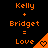 Three identical display orange text and an orange triangle with a heart symbol on a black background