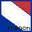 Six -aligned display a pixelated French flag design with the word 'FRENCH' in black text, each showing distinct color variations of red and blue elements